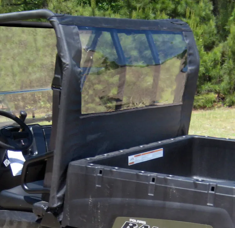 Soft Rear Dust & Window Panel – Polaris Midsize Ranger 10-14 Models Round Tube Style 1