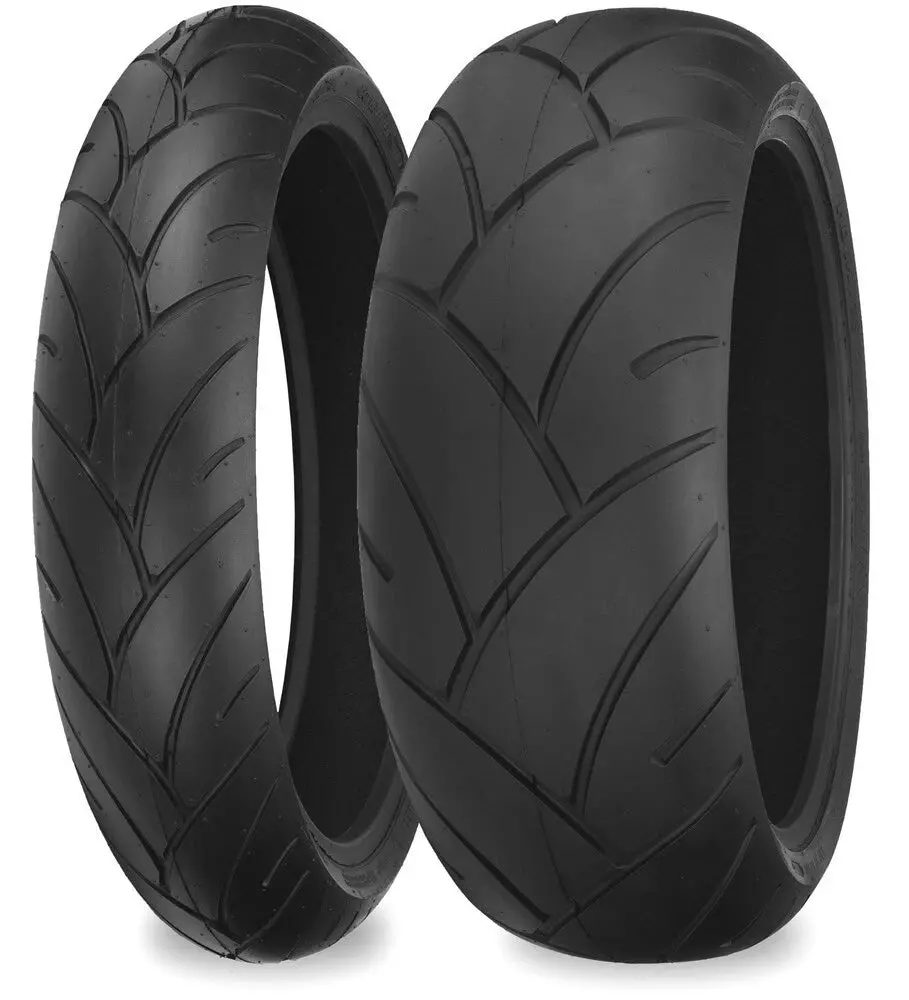 Shinko 005 Advance 120/70-Zr17 & 190/50-Zr17 Motorcycle Tires Front & Rear Set Pair 1
