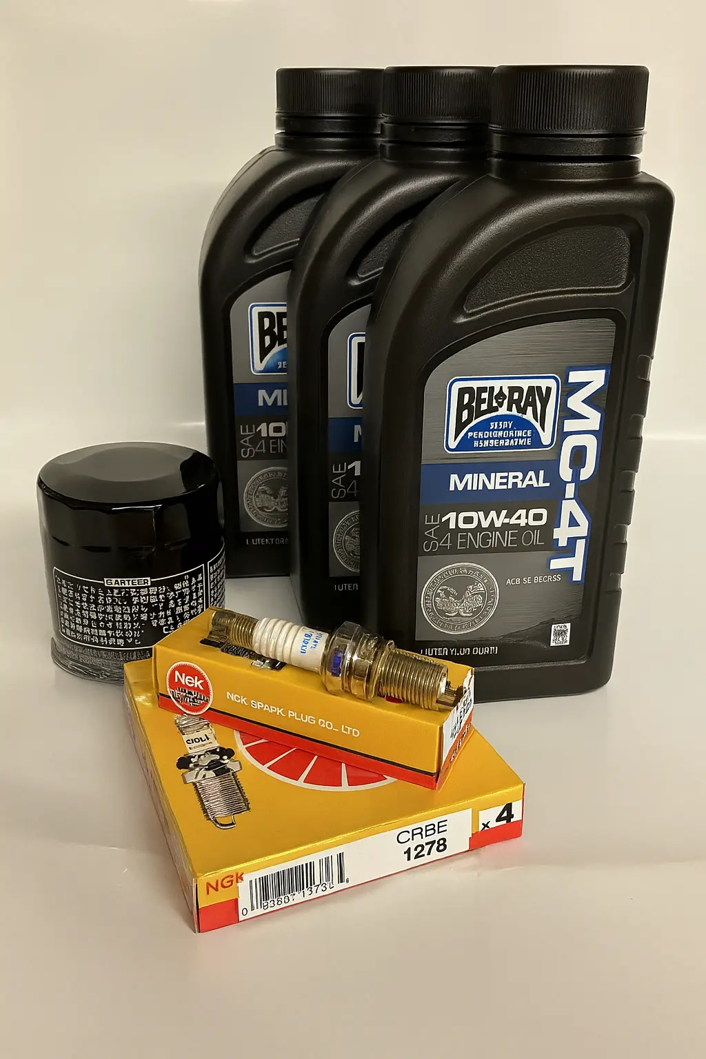 Suzuki Dl650 V‑Strom Oil Change & Tune‑Up Kit – Belray 10W‑40 Oil + Ngk Spark Plugs 2004‑Up 1