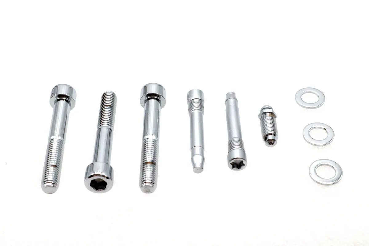 Allen Mount Kit For Harley Models Rear Brake Pad Pins Caliper Chrome 1