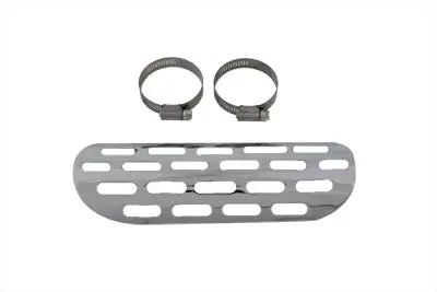 Universal 9" Long Motorcycle Harley Cruiser Exhaust Muffler Heat Shield Perforated Style 1