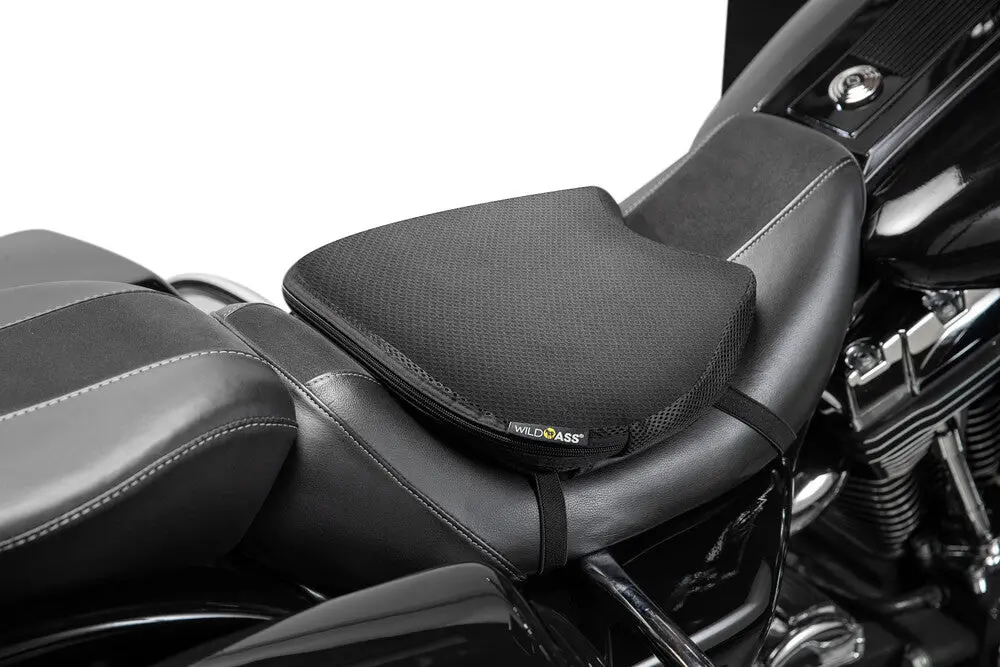 Wild Ass Motorcycle Cruiser Harley Air Seat Cushion Pad Saddle Lite Black 1