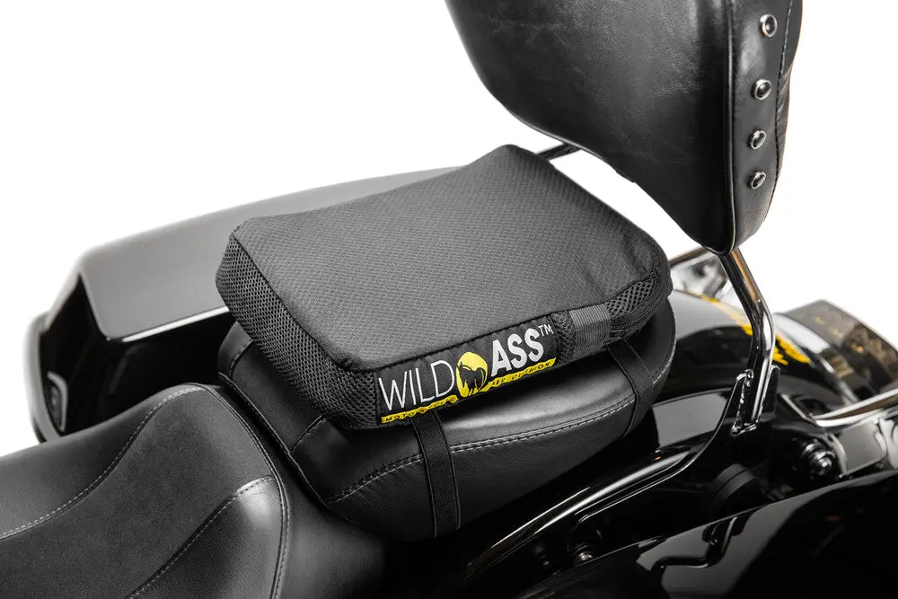 Wild Ass Motorcycle Seat Air Cushion Passenger Pad Pillion Lite Black 1