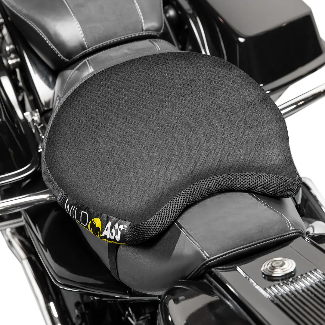 Wild Ass Motorcycle Seat Cushion Pad Harley Touring Cruiser Smart Classic Black Medical‑Grade Neoprene 2