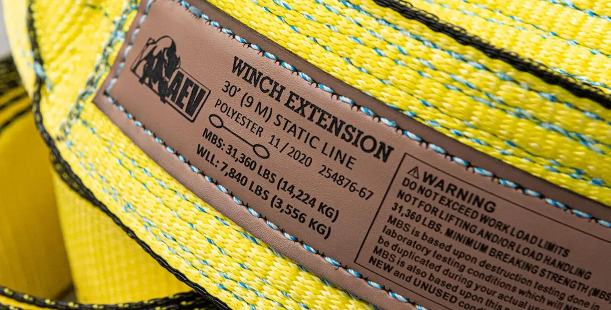 Aev Conversions | 3 Inch Mid Size Winch Extension Straps 1