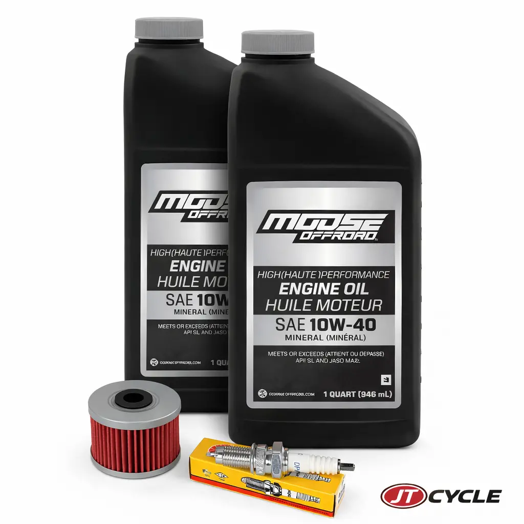 Honda Xr400r Xr250r Oil Change Tune-Up Kit Moose 10W-40 Ngk Dpr9z Hiflo Filter 1