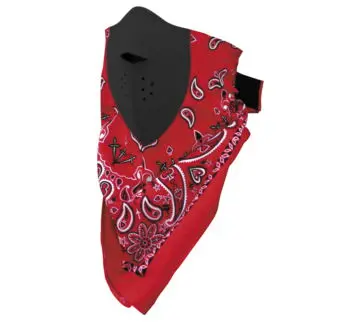 Zan Headgear Neodanna Neoprene Face Mask Bandanna Paisley Blue Or Red Full Face Neck Coverage Adjustable Air Vents Motorcycle Atv Dust Wind Protection 2
