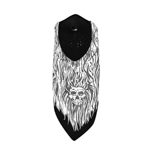 Zan Headgear Wneo143 Neodanna Neoprene Face Mask Bandanna – Beard Graphic, Dust & Wind Protection, Adjustable, One Size 1