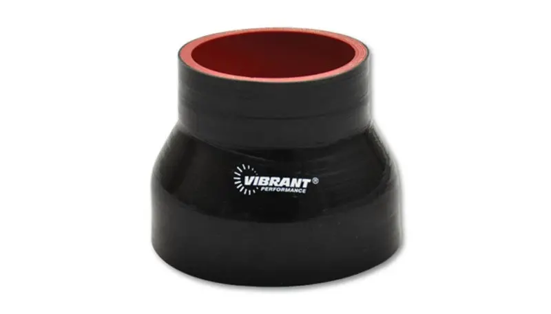 Vibrant 4-Ply Reinforced Silicone Transition Coupler – 3.0In To 3.25In Id, 3In Length, Black 1
