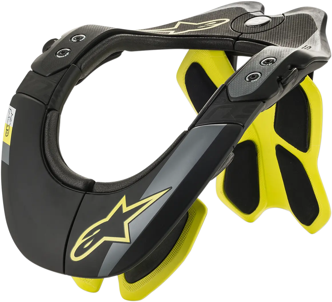 Alpinestars Bns Tech 2 Neck Support – Black & Fluorescent Yellow (Xs/M) 1