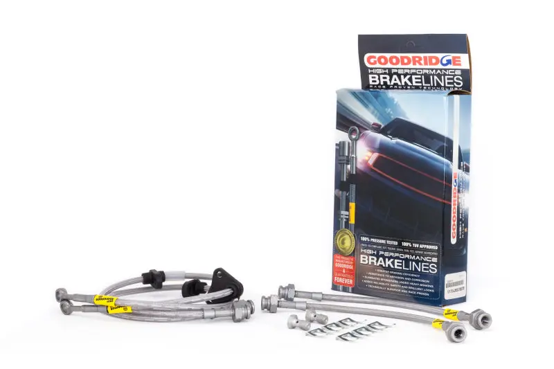 Goodridge Stainless Steel Brake Lines — Front & Rear Drum Setup For 1992–1995 Honda Civic And 1993–2000 Del Sol 1