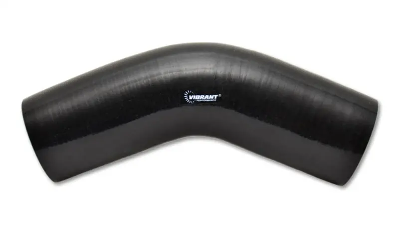 Vibrant 4-Ply Reinforced Black Silicone 45° Elbow – 1.75" Id 1