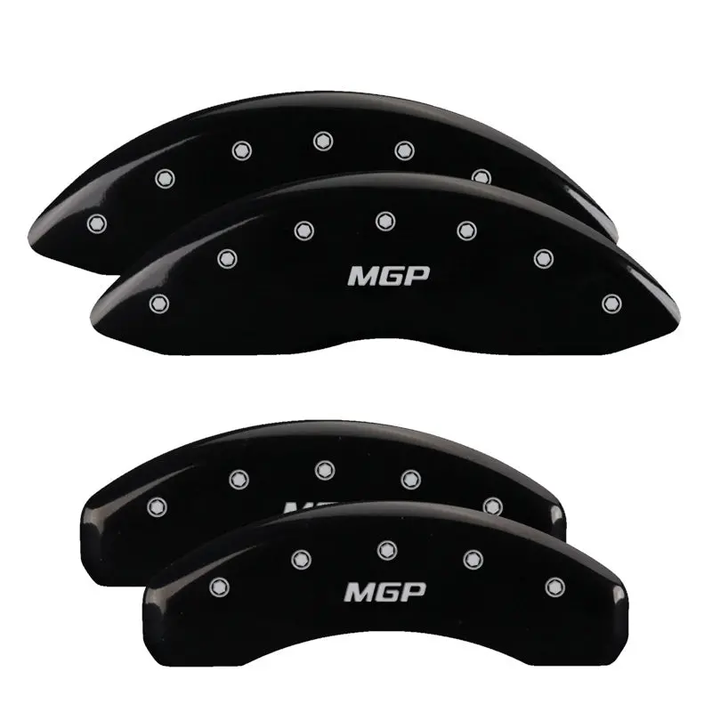Mgp Engraved 4-Piston Caliper Covers For 2019 Gmc Sierra 1500 – Black Finish, Silver Detailing 1