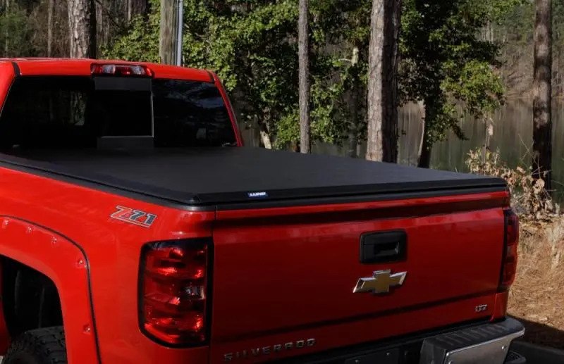 Lund Hard-Fold Tonneau Cover For 2004–2014 Chevy Colorado Styleside (6-Foot Bed) – Matte Black 1