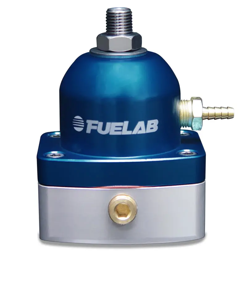 Fuelab 515 Adjustable Tbi Fuel Pressure Regulator – 10–25 Psi, Dual -6An Inlet, Single -6An Return, Blue 1