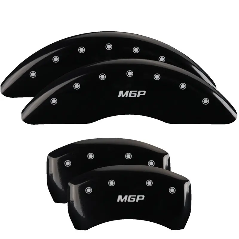 Mgp 4 Caliper Covers Engraved Front & Rear Mgp Black Finish Silver Char 2018 Volkswagen Atlas 1