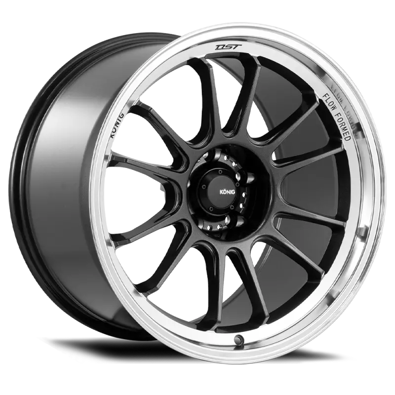 Konig Hypergram Alloy Wheel – 15X8", 4X100 Pcd, Et35, Metallic Carbon Finish With Machined Lip 1