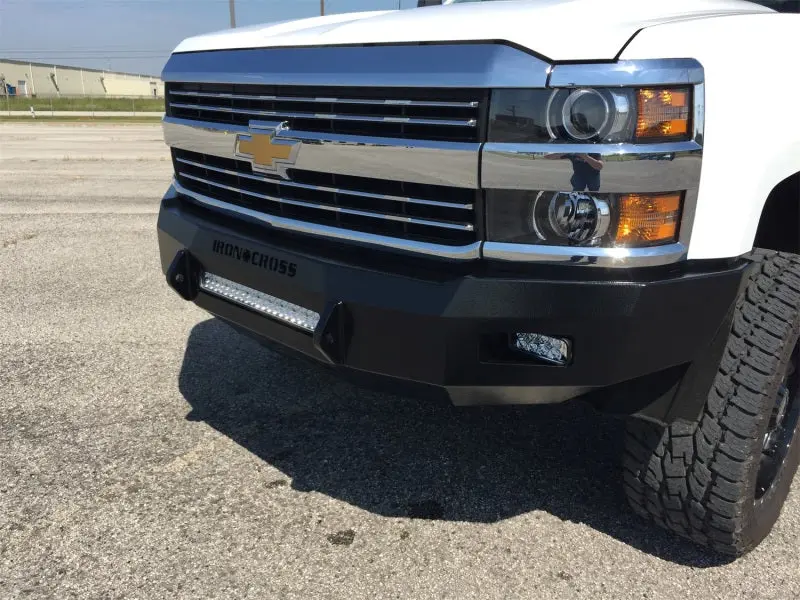 Iron Cross Low-Profile Front Bumper – Gloss Black, For 2007–2013 Gmc Sierra 1500 1