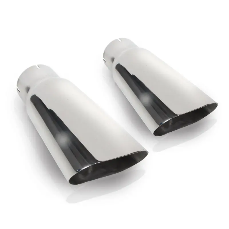 Stainless Works Flat Oval Exhaust Tips – 2-Inch Inlet, Sold Per Pair 1