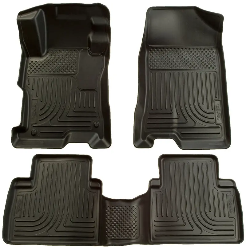 Husky Liners Weatherbeater Floor Liners For 2006–2011 Honda Civic Sedan (4-Door) – Black 1