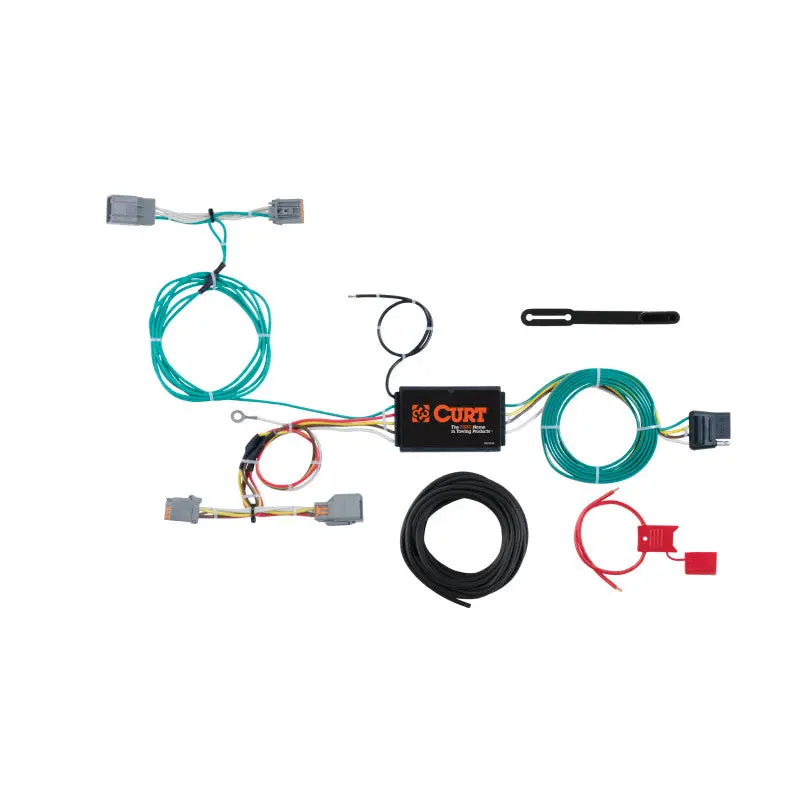 Curt Custom Vehicle-Specific Wiring Harness For 2015–2018 Volvo V60 – 4-Way Flat Trailer Connector 1