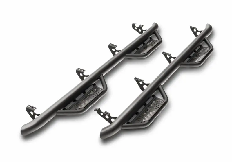 N-Fab Podium Lg Step Bars For 2022+ Toyota Tundra Crewmax – Textured Black, 3-Inch Width 1