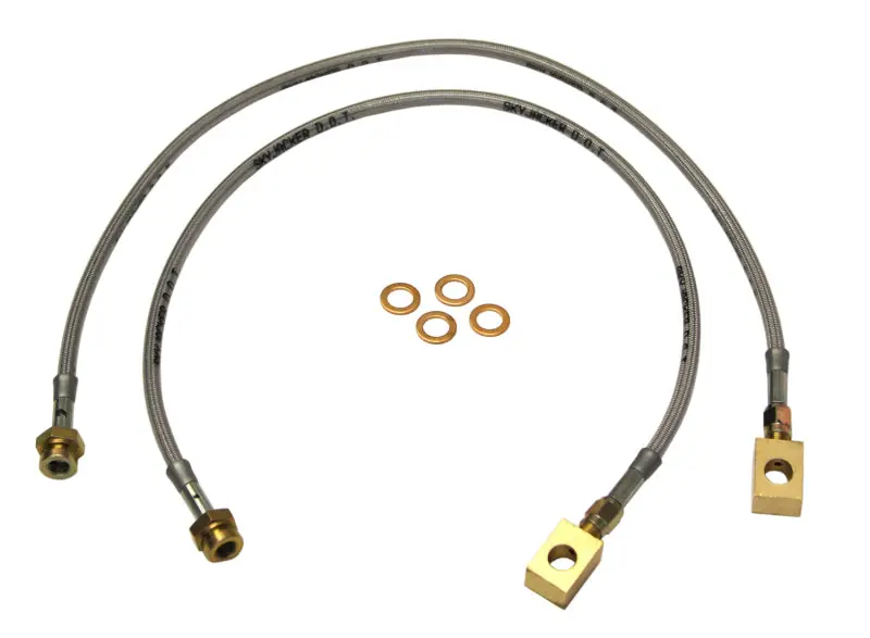 Skyjacker Stainless Steel Brake Hose Kit – Front Axle Replacement For 1980–1989 Ford Bronco 1