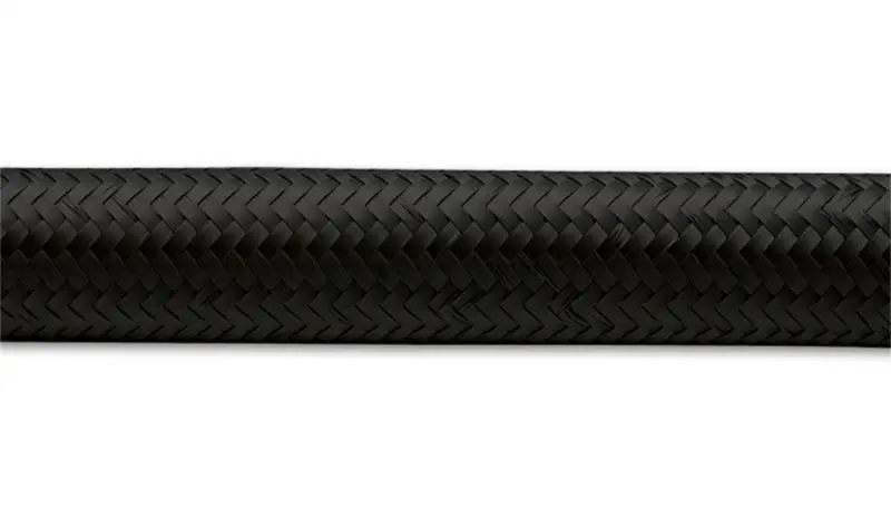 Vibrant -8 An Black Nylon Braided Flexible Hose – 0.44-Inch Id, 50-Foot Roll 1