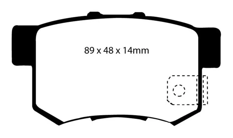 Ebc Yellowstuff Rear Brake Pads – High-Friction Compound For 1997 Acura Cl 2.2L 1