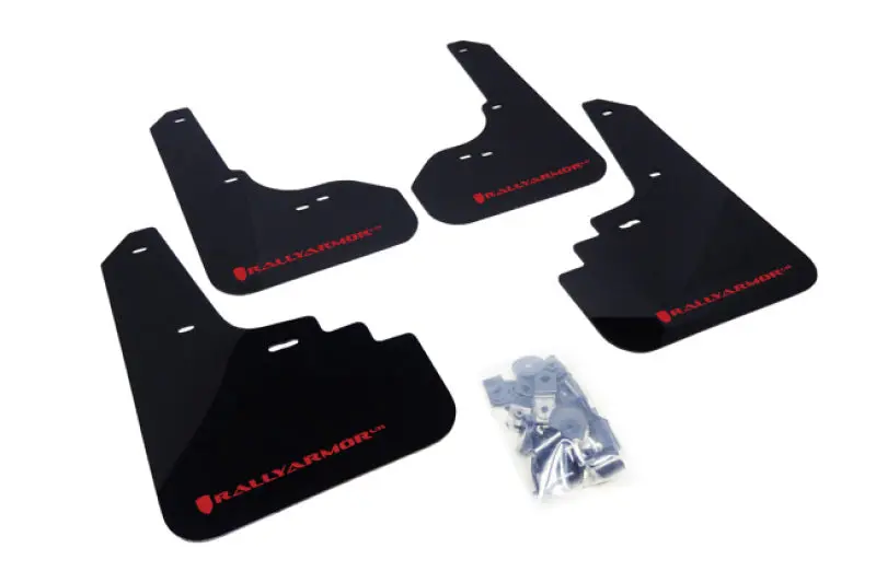 Rally Armor Ur Series Mud Flaps For 2005–2009 Subaru Legacy Gt & Outback – Black With Red Logo 1