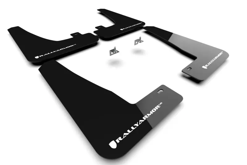 Rally Armor Black Ur Mud Flaps For 2022 Tesla Model X – Includes White Logo Decal 1