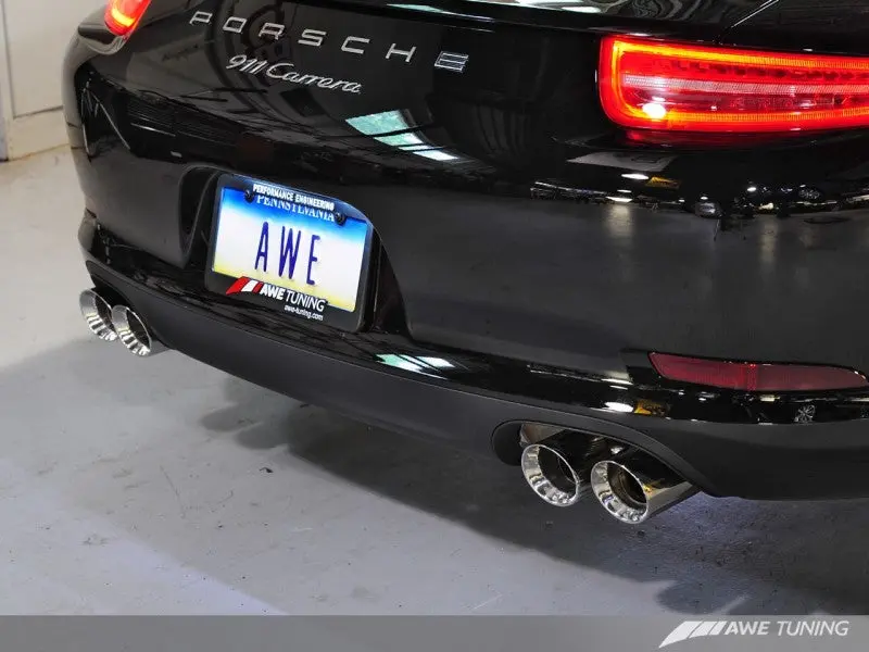 Awe Tuning Polished Silver Exhaust Tip Set For Porsche 911 1