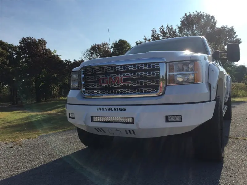 Iron Cross Low-Profile Front Bumper — Primer-Finished, Designed For 2014–2015 Gmc Sierra 1500 1