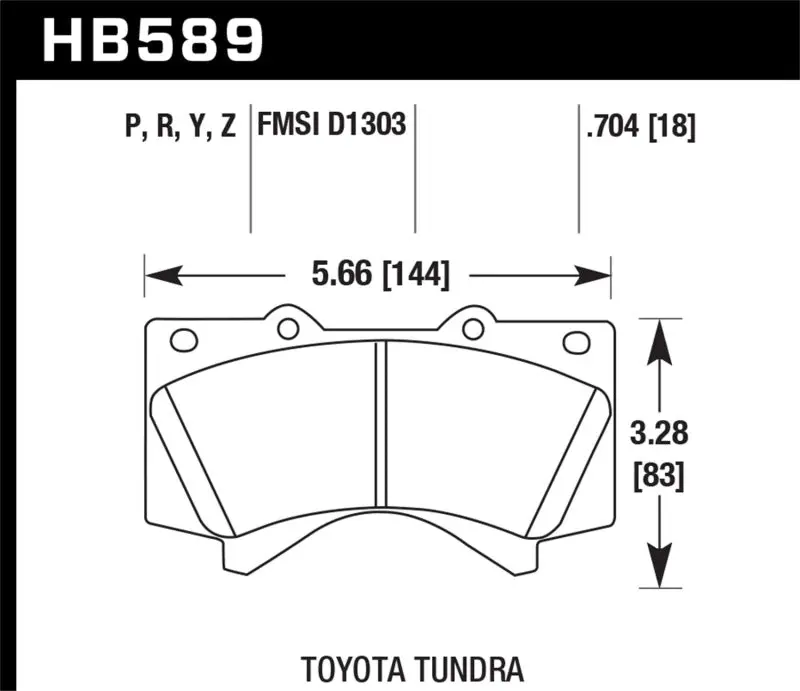 Hawk Performance Ceramic Front Brake Pads For 2008–2014 Toyota Land Cruiser 1