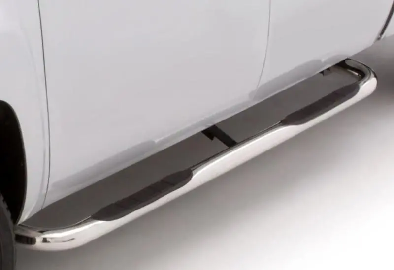 Lund Polished Stainless Steel Nerf Bars — 3-Inch Round Bent Design For 1999–2013 Chevy Silverado 1500 Extended Cab 1