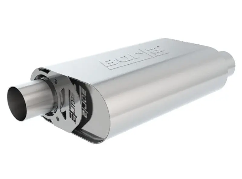 Borla Cratemuffler Atak Oval Exhaust Muffler — 2.25-Inch Offset, 14X4.35X9 Inches, Fits Small-Block Ford (289/302) & Fe Big-Block 1