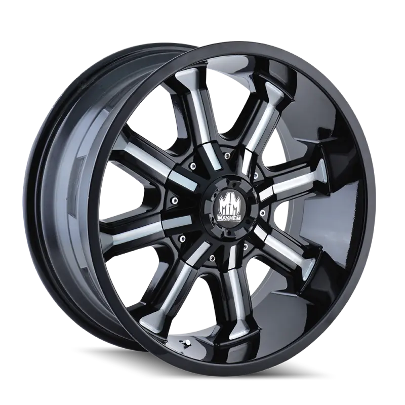 Mayhem Beast 18X9 Wheel – 5X114.3Mm Bolt Pattern, +18Mm Offset, 87Mm Hub Bore, Black W/ Milled Spokes 1