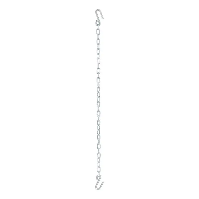Curt 48-Inch Safety Chain With Dual S-Hooks – 5,000 Lb Capacity, Clear Zinc Coated 1