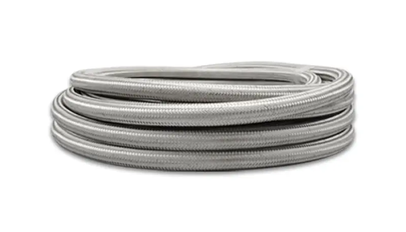 Vibrant Ss Braided Flex Hose With Ptfe Liner -4 An (20 Foot Roll) 1